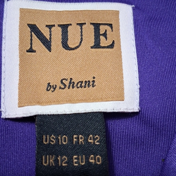 NWT Nue By Designer Shani Plum Satin Sleeveless Formal Dress  Size 10 - Picture 15 of 16